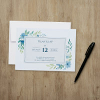 Hübsch Blue Watercolor Floral UAWG Response Card
