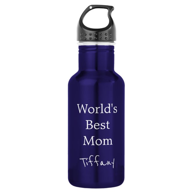 Hübsch Blue World ist die beste Mama Trinkflasche (Vorderseite)