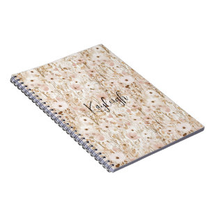 Hübsch Blush Brown Floral Notizblock