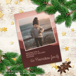 Hübsch Blush Coral Pink Abstrakte Frohe Festtage Feiertagskarte