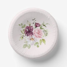 Hübsch Blush Floral Baby Girl's Birthday Party Pappteller