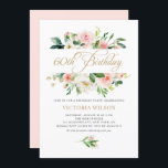 Hübsch Blush Peony Floral Rahmen 60. Geburtstag Einladung<br><div class="desc">Hübsche florale 60. Geburtstagsfeier Einladung. Es verfügt über einen blühenden Aquarellrahmen aus pfirsichrosa Pfannkuchen,  Gänseblüten und Rose mit Akzenten im Grünen. Personalisieren Sie diese durch Hinzufügen von Namen,  Datum,  Uhrzeit und anderen Details. Diese blumengeschmückte Einladung eignet sich perfekt für Frühjahr- und Gartengeburtstage.</div>