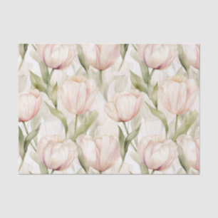 Hübsch Blush Pink Creme Tulips Blumenzehen Seidenpapier