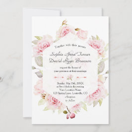 Hübsch Blush Pink, geometrische Hochzeit Einladung