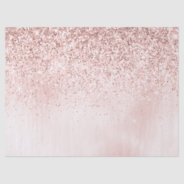 Hübsch Blush Pink Glitzer Aquarell    Seidenpapier (Vorderseite)