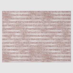 Hübsch Blush Pink Glitzer Glam Streifen Seidenpapier
