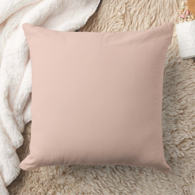 Hübsch Blush Pink Solid Color Kissen (Decke)