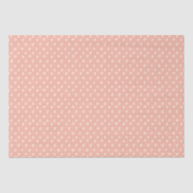Hübsch Blush Rose Polka Dot Seidenpapier (Vorderseite)