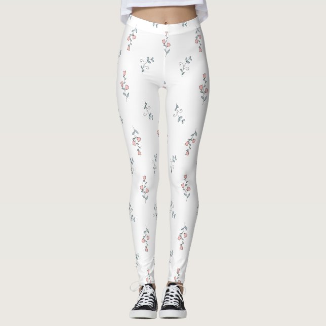 Hübsch Blütenpinsel Leggings (Vorderseite)