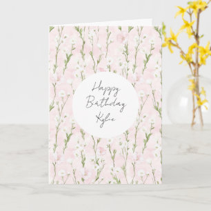 Hübsch Blütenrosa Bläschen Geburtstag Karte
