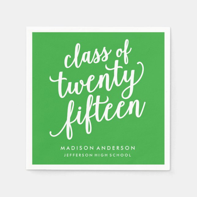 Hübsch Boho auf Grün | Personalisiert Paper Napkin Serviette (Vorderseite)