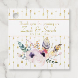 Hübsch Boho Bouquet Wedding Geschenkanhänger