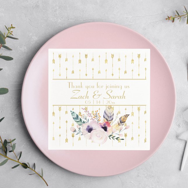 Hübsch Boho Bouquet Wedding Serviette (Von Creator hochgeladen)