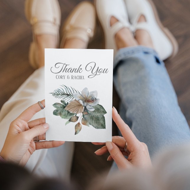 Hübsch Boho Bouquet Wedding Vielen Dank, dass Sie  Dankeskarte (These budget Boho Wedding Thank You cards are part of a larger collection available!)