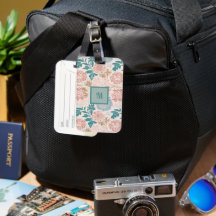 Hübsch Boho Floral Luggage Tag