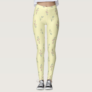Hübsch Boho Gelb Rosa Lila Farbe Blume Leggings