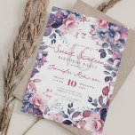 Hübsch Boho Lila Garden Blumenkraut 16 Party Einladung<br><div class="desc">Erleben Sie einen Abend der Eleganz und Schönheit, während wir Sie einladen, ein großartiges Sweet 16 Party zu feiern. Entspannen Sie in einer Nacht, die mit hübsch bemalten Boho-Blumenmotiven geschmückt ist, die jugendlichen Charme und Eleganz ausstrahlen. Tauchen Sie ein in ein spektakuläres Ambiente, das nur für Sie entworfen wurde, ein...</div>