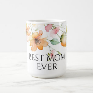 Hübsch Boho Orange Pink Wildblumen Mama Kaffeetasse
