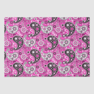 Hübsch Boho Pink Paisley-Muster Seidenpapier