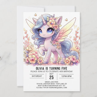 Hübsch Boho Unicorn Digital Geburtstag Einladung
