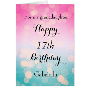 Hübsch Bokeh 17. Geburtstagsgrandtochter