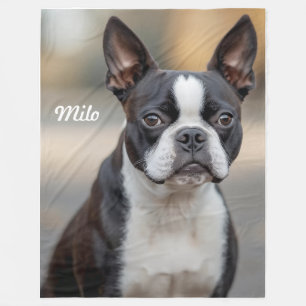 Hübsch Boston Terrier Personalisiert Fleecedecke