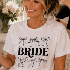 Hübsch Bow Girly Bride Wedding Day Tri-Blend Shirt