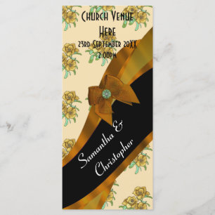 Hübsch-braune Blumenhochzeit Programm