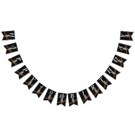 Hübsch Brown Birthday Owl on Branch Necklace Stars Wimpelkette