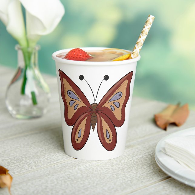 Hübsch Brown Butterly Pappbecher (Von Creator hochgeladen)