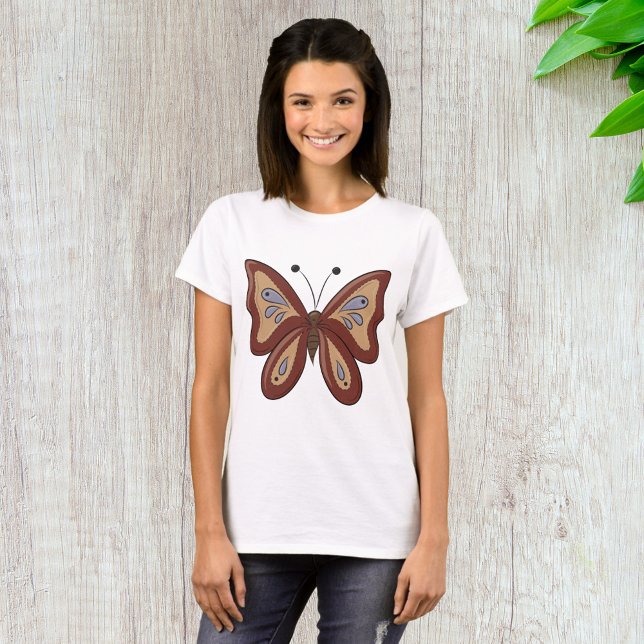 Hübsch Brown Butterly T-Shirt (Von Creator hochgeladen)