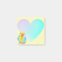 Hübsch Budgerigar Parakeet Rainbow Ombre Herz