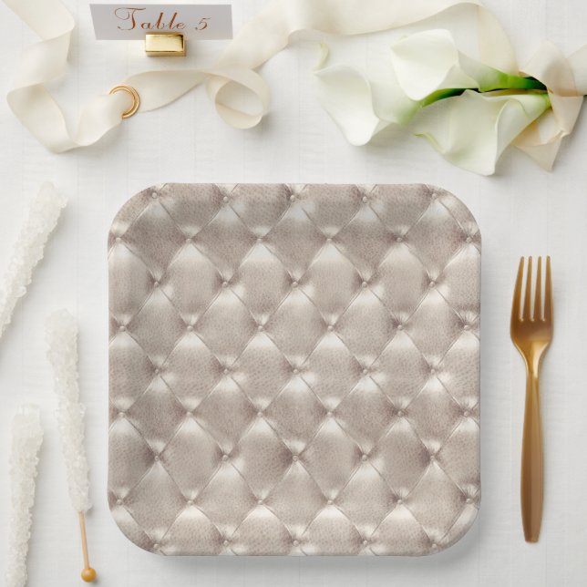 Hübsch Champagne Glam Brautparty Hochzeit Pappteller (Hochzeit)