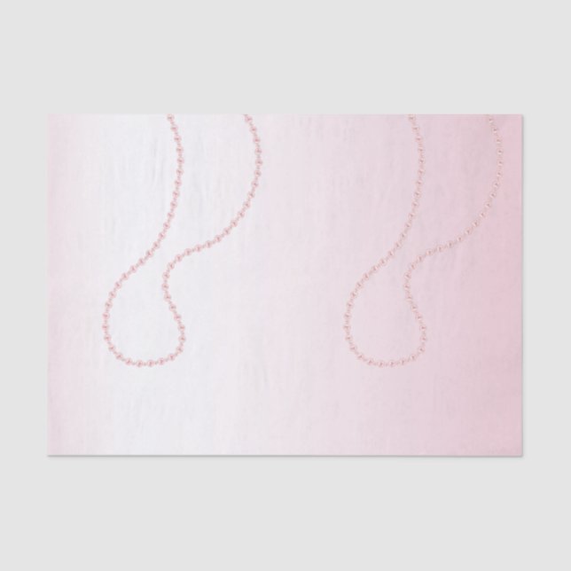 Hübsch Chic Pink Pearls Brautparty Seidenpapier (Vorderseite)