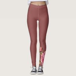 Hübsch Chirurgische, dunkelrosa, blühende, staubig Leggings