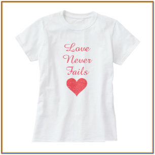 Hübsch Coral Heart Liebe T - Shirt