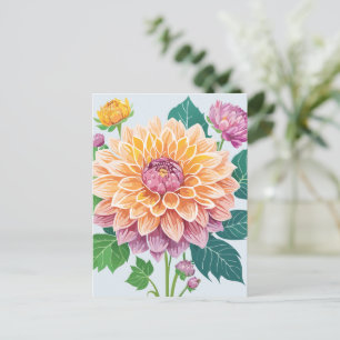 Hübsch Dahlia Postkarte