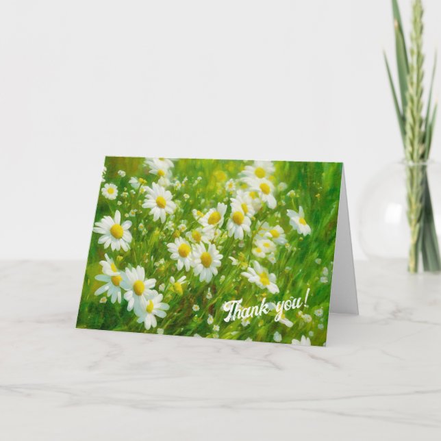 Hübsch Daisie Daisy Garden Dankeschön Karte (Vorderseite)