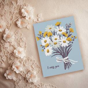 Hübsch Daisy Bouquet ich MISST DIR süß CUSTOM Postkarte