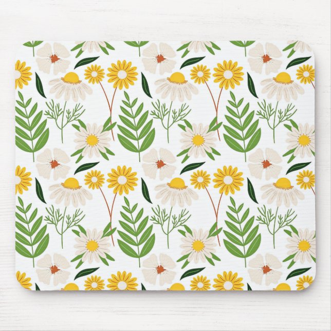 Hübsch Daisy Pattern Mousepad (Vorne)