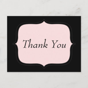 Hübsch danke Ihnen Pink und Black Postcard Postkarte