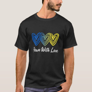 Hübsch Down with Liebe World Down Syndrome Awarene T-Shirt