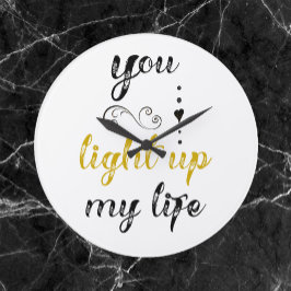 Hübsch, du zündest mein Leben an Große Wanduhr
