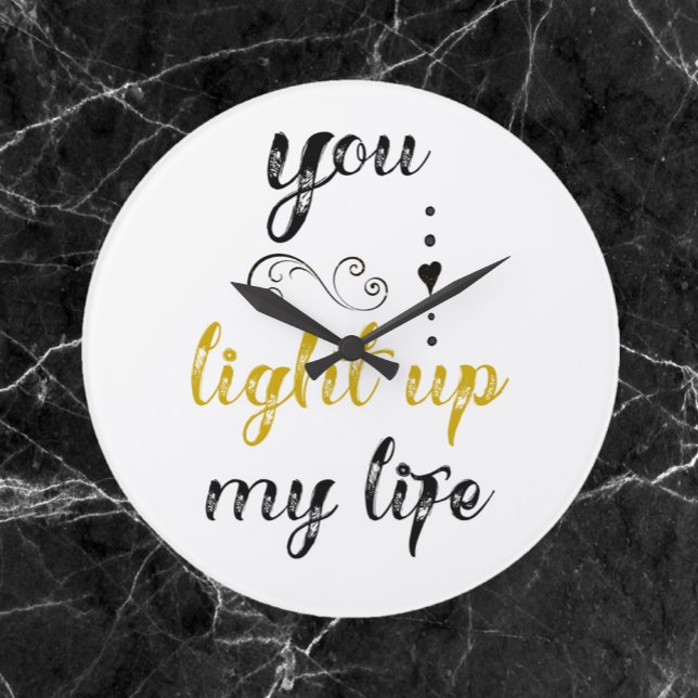 Hübsch, du zündest mein Leben an Große Wanduhr (Von Creator hochgeladen)