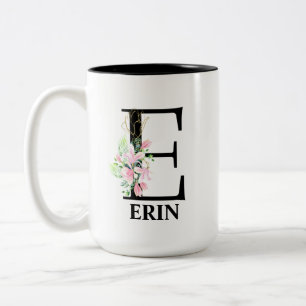HÜBSCH E MIT MONOGRAMM ZWEIFARBIGE TASSE