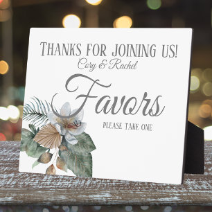 Hübsch Earth Tone Boho Bouquet Gastgeschenke Hochz Fotoplatte