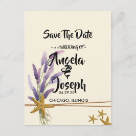 hübsch Einfache Seesterne Save the Date Ankündigungspostkarte