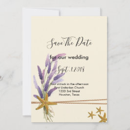 hübsch Einfache Seesterne Save the Date Einladung