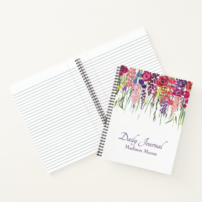 Hübsch English Floral Garden Illustration Journal/ Notizbuch (Innenseite)