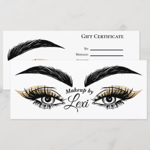 Hübsch Eyes Beauty Salon Lashes Geschenkgutschein Einladung